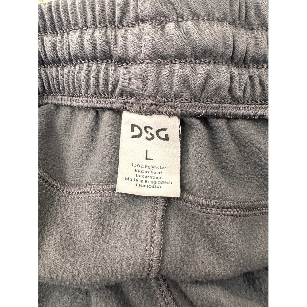 DSG Mens Athletic Jogger Pants Gray Fleece Lined Sweatpants Size L Training Gym